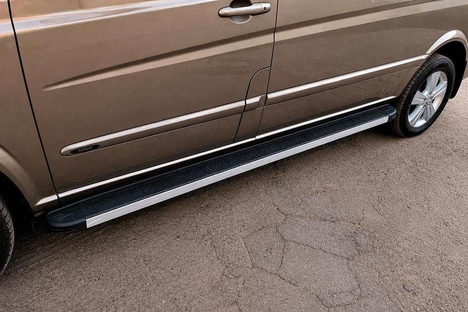 Mercedes Vito W639 2004-2014 Marchepieds Latéraux Maya V1 (2 pcs, Aluminium) Courte et Moyenne Photo 2