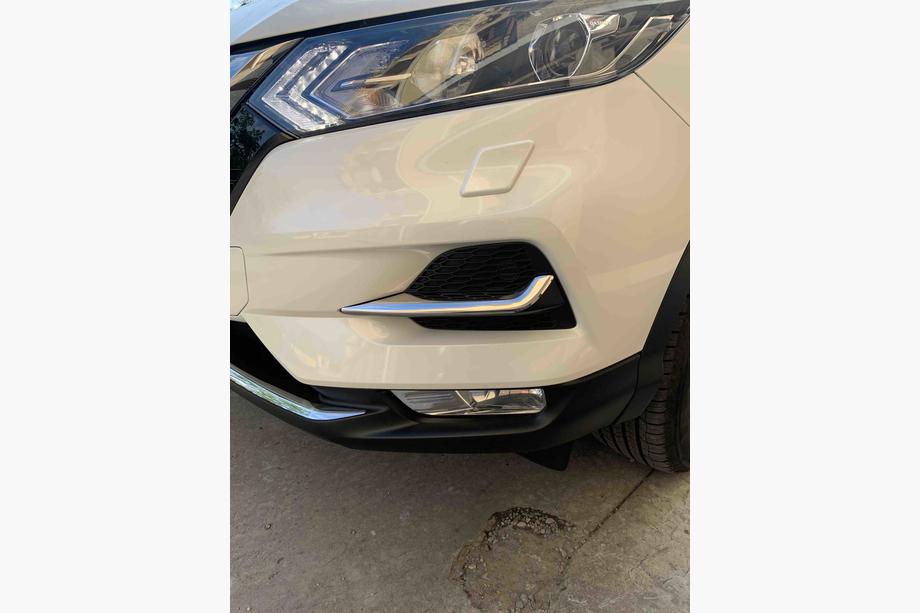 Nissan Qashqai 2014-2021 Couvre-phares antibrouillard (2017↗, inox) OmsaLine - Inox Italien Photo 2