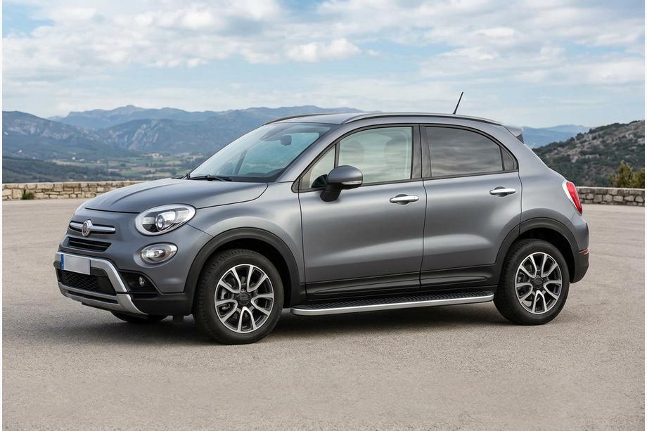 Fiat 500X 2014-2024 Marchepieds Latéraux Tayga Grey (2 pcs, Aluminium) Image