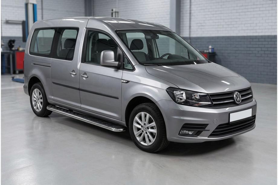 Volkswagen Caddy 2015-2020 Marchepieds Latéraux Maydos V1 (2 pcs, Aluminium & Inox) Image