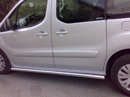 Citroen Berlingo 1996-2008 Tubes Latéraux (2 pcs, Inox) Ø70, avec supports en plastique photo 2