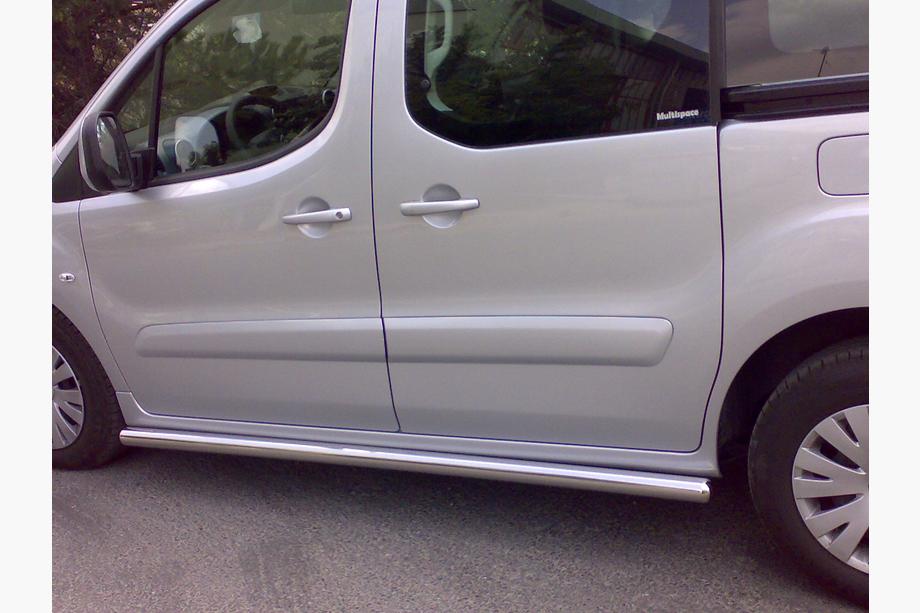 Citroen Berlingo 1996-2008 Tubes Latéraux (2 pcs, Inox) Ø60, avec embouts en plastique Photo 2