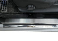Chevrolet Aveo T250 2005-2011 Seuils de porte inox Carmos (4 pcs) photo 3