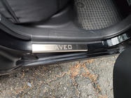 Chevrolet Aveo T250 2005-2011 Seuils de porte inox Carmos (4 pcs) photo 5