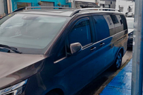 Mercedes Vito W639 2004-2014 Barres de Toit Chrome CAN Design Original (Pieds Metalliques) Empattement Moyen (LONG) photo 8
