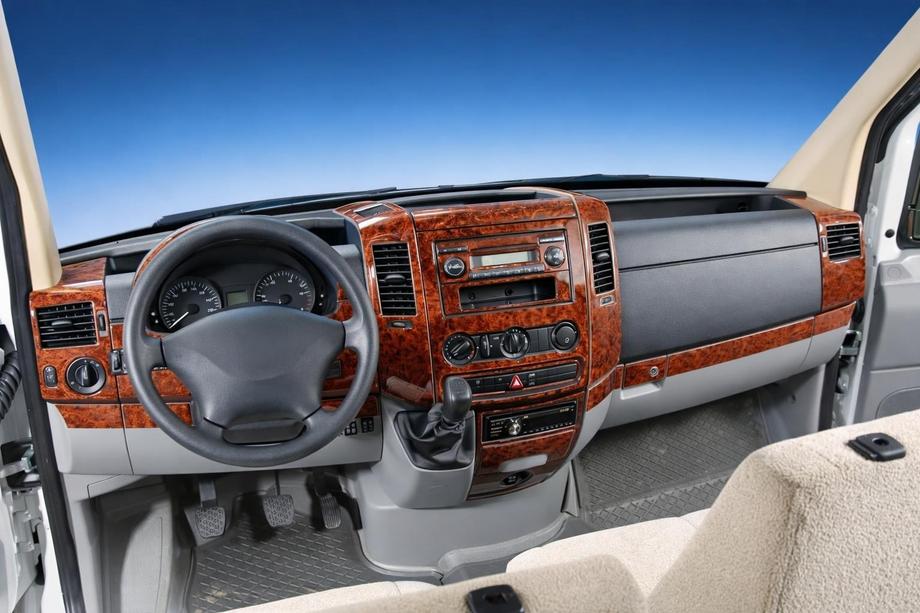Mercedes Sprinter W906 2006–2018 Kit de garnitures de tableau de bord (Meric, 50 pièces) Carbone Image