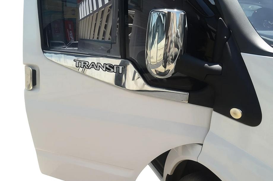 Ford Transit 2000–2014 Encadrements de vitres Carmos (2 pcs, inox) Image