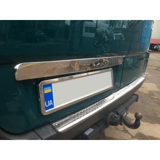 Baguette inox au-dessus de la plaque d'immatriculation Mercedes Sprinter W906 2006–2018 photo 2