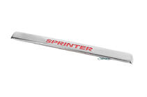 Mercedes Sprinter W906 2006–2018 Baguette en inox au-dessus de la plaque d'immatriculation avec éclairage Éclairage Rouge photo 1