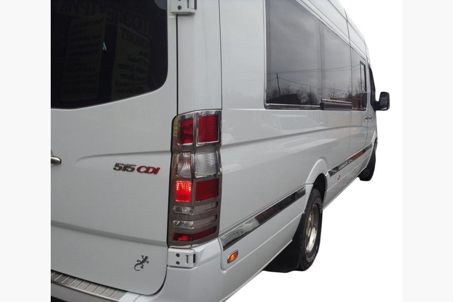 Volkswagen Crafter 2006-2016 Moulures de portes en acier inoxydable ExtraLong. OmsaLine - Inox Italien Photo 6