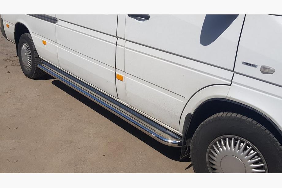 Volkswagen LT 1995-2006 Marchepieds Latéraux Premium (2 pcs, Inox) Empattement long, Ø60 Photo 4