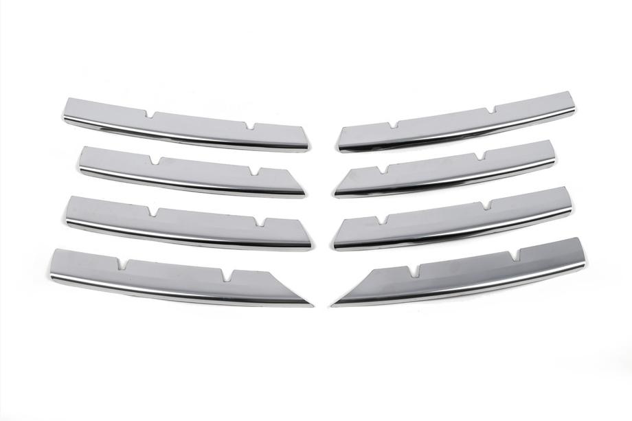 Volkswagen Passat B6 2006-2012 Couvre-Calandre Chromés (8 pcs, Acier Inoxydable) OmsaLine - Inox Italien Photo 2