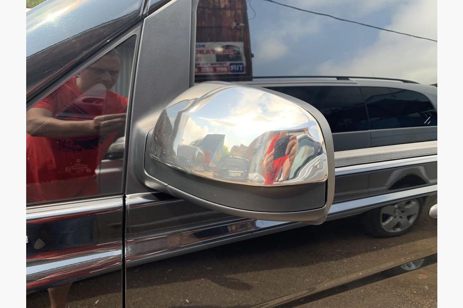Mercedes Viano 2004-2014 Coques de Rétroviseurs Chromées VITO 2010-2014 (2 pcs) Carmos - Acier Turc Photo 9