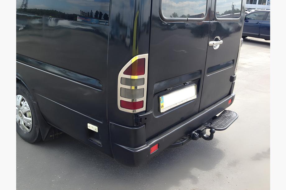 Mercedes Sprinter W901/902/903/904/905 1995–2006 Caches Chromés pour Feux Arrière (2 pcs, Inox) OmsaLine - Acier Inoxydable Italien Image