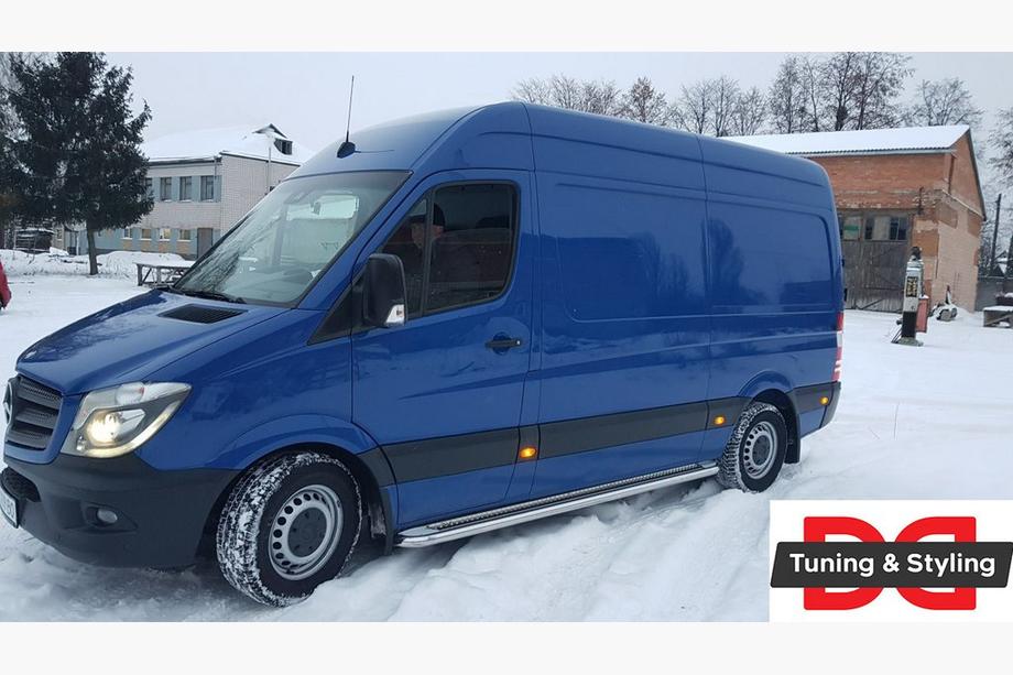 Mercedes Sprinter W906 2006–2018 Marchepieds Latéraux Premium (2 pcs, Inox) d70, empattement moyen Photo 6
