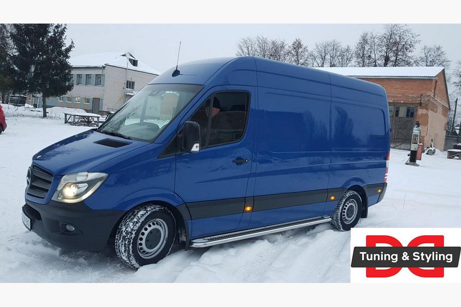 Mercedes Sprinter W906 2006–2018 Marchepieds Latéraux Premium (2 pcs, Inox) d70, empattement moyen Photo 4