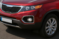 Kia Sorento II XM 2009-2014 Entourages de phares antibrouillard 2010-2013 (2 pcs, inox) photo 1