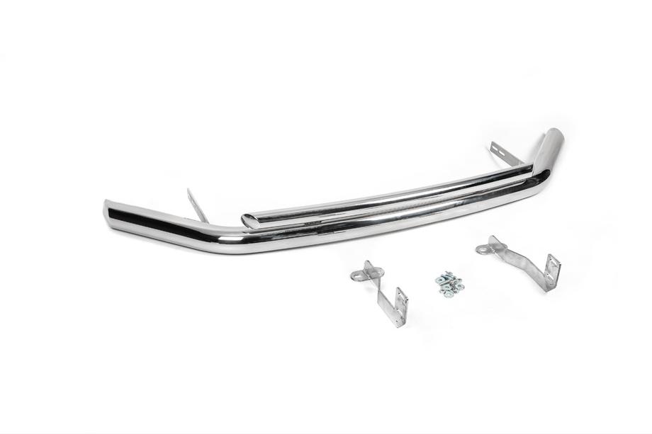 Volkswagen Caddy 2004-2010 Barre frontale double ST014 (inox) Image