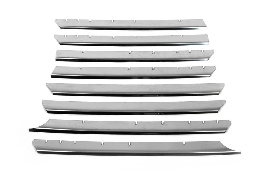 Volkswagen T4 Transporter 1990-2003 Couvre-Calandre Chromés Capot Droit (8 pcs, Inox) OmsaLine - Acier Inoxydable Italien Photo 3