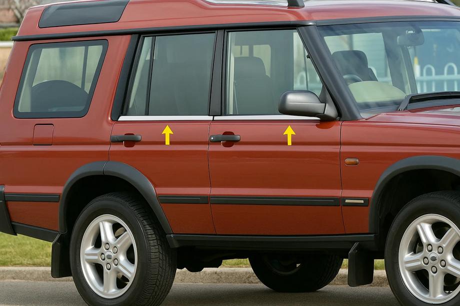 Land Rover Discovery II 1998-2004 Encadrements de Vitres Acier Inoxydable (4 pcs) Photo 1