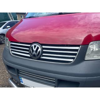 Couvre-grille chromés (8 bandes, inox) Volkswagen T5 Transporter 2003-2010 photo 2