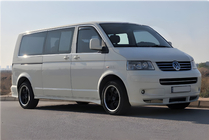 Volkswagen T5 Transporter 2003-2010 Ensemble complet d'encadrements de vitres inox (14 pièces) 2 Portes Latérales, Empattement Long photo 1