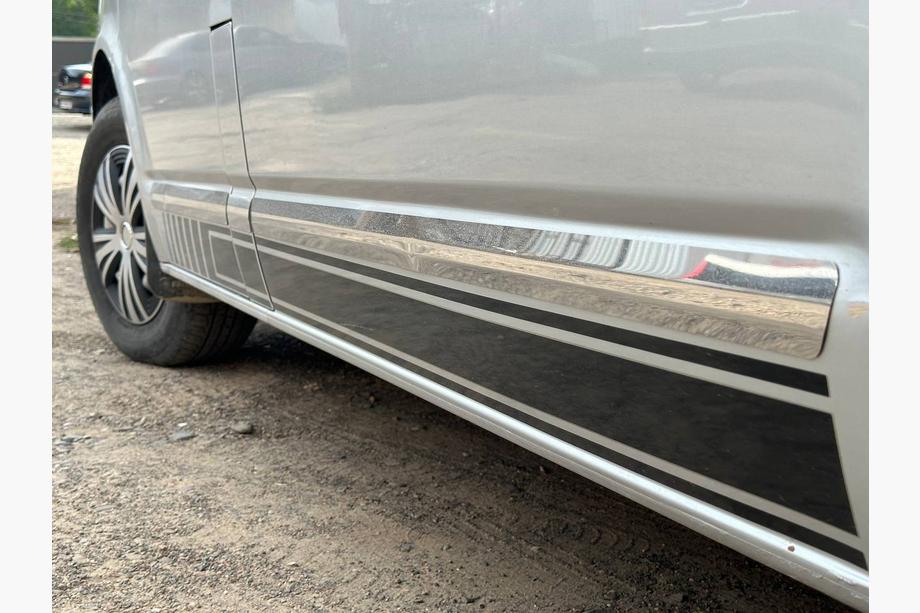 Volkswagen T5 Transporter 2003-2010 Moulures de Portes Acier Inox Chromé 1 Porte, Empattement Court, Carmos - Acier Turc Photo 13
