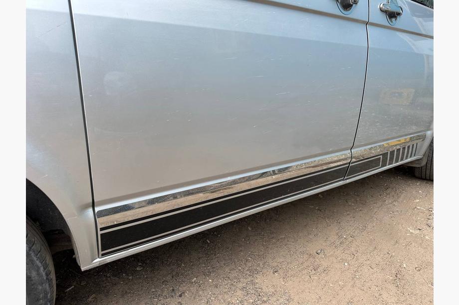 Volkswagen T5 Multivan 2003–2010 Moulures de Portes Acier Inox Chromé 1 Porte, Court, OmsaLine - Inox Italien Photo 17