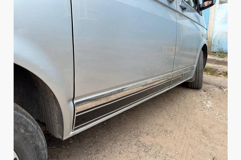 Volkswagen T5 Multivan 2003–2010 Moulures de Portes Acier Inox Chromé 1 Porte, Court, OmsaLine - Inox Italien Photo 16