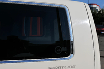Volkswagen T5 Caravelle 2004-2010 Kit complet d'encadrements de vitres (14 pièces, inox) photo 2