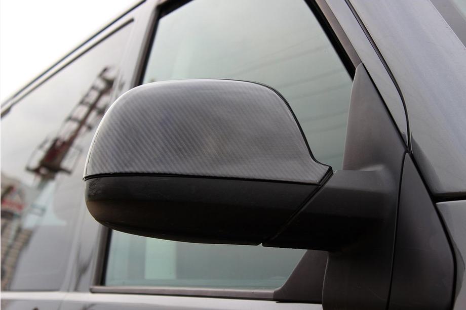 Volkswagen T5 2010-2015 Coques de Rétroviseurs (2 pcs, Carbone) Aspect carbone Photo 5