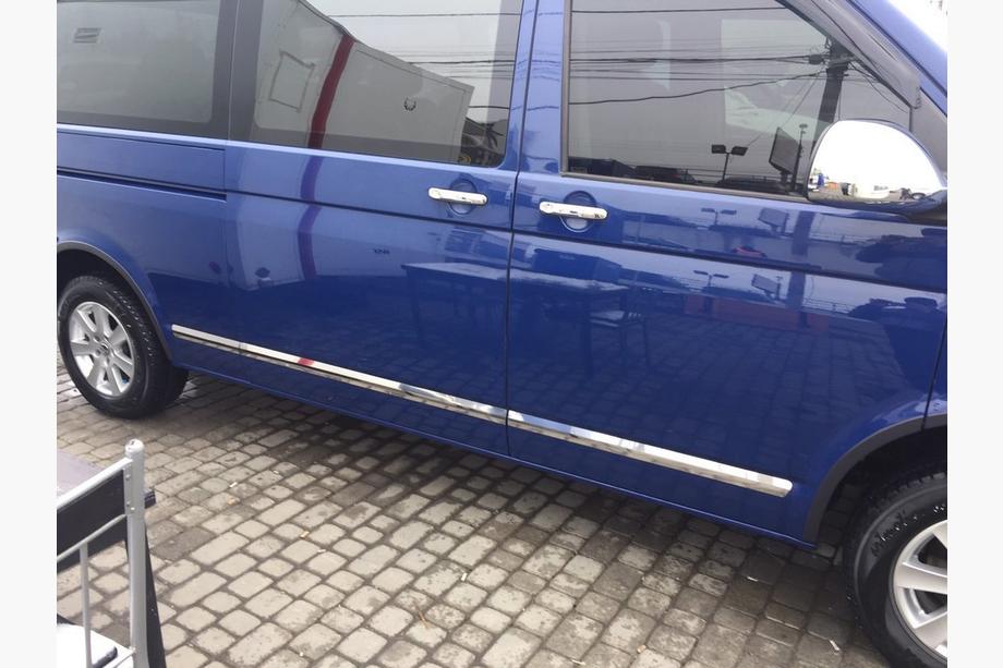 Volkswagen T5 2010-2015 Moulures de Portes Acier Inox Chromé 1 Porte, Court, Carmos - Acier Turc Photo 7