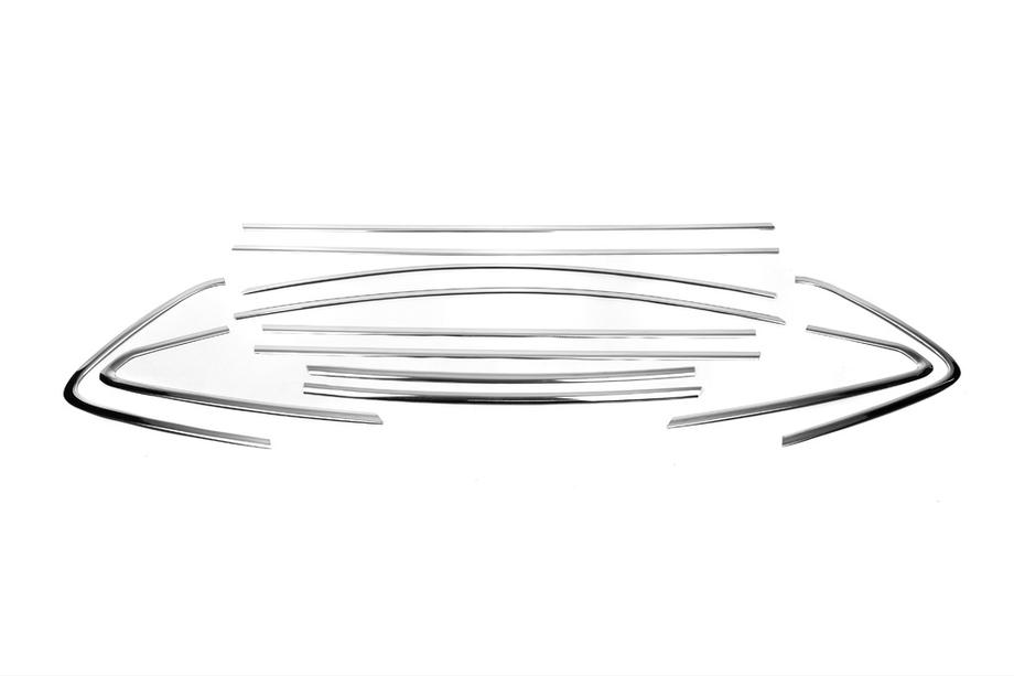 Opel Astra J 2009-2015 Ensemble complet d'encadrements de vitres (HB, 12 pièces, inox) Photo 2