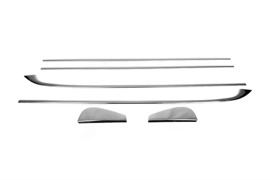 Renault Megane III 2009-2016 Baguettes inférieures de vitres (HB, 6 pcs, inox) Photo 2