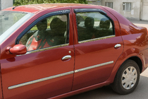 Dacia Logan I 2008-2012 Moulures de Portes Acier Inoxydable (4 pcs) Carmos - Acier Inoxydable Turc photo 4