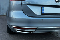 Volkswagen Passat B8 2015-2023 Embouts d'echappement imitation SD/SW (2015-2018, 2 pcs, inox) Carmos - Acier Inoxydable Turc photo 7