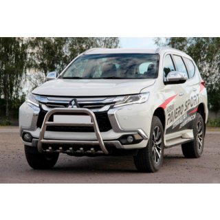 Pare-buffle WT008 (Inox) Mitsubishi Pajero Sport 2015- photo 4