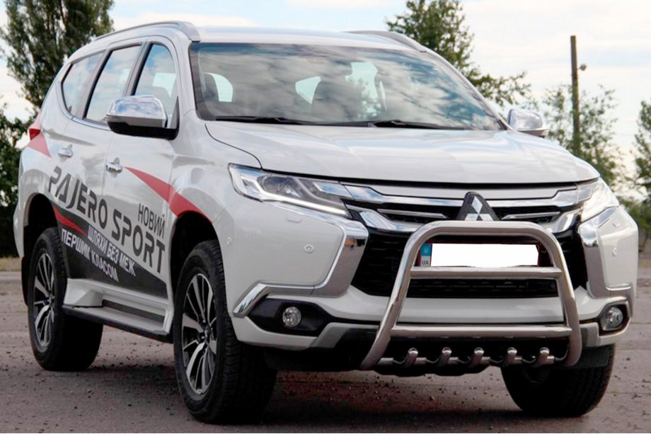 Mitsubishi Pajero Sport 2015- Pare-buffle WT008 (Inox) Photo 2