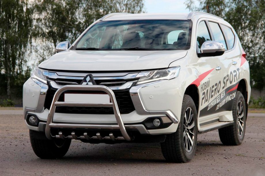 Mitsubishi Pajero Sport 2015- Pare-buffle WT008 (Inox) Photo 4