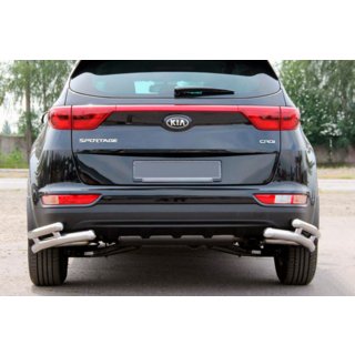 Protection Arriere Coins Doubles AK003 Double (Inox) Kia Sportage 2015-2021 photo 1