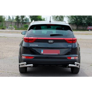Protection Arriere Coins Doubles AK003 Double (Inox) Kia Sportage 2015-2021 photo 3