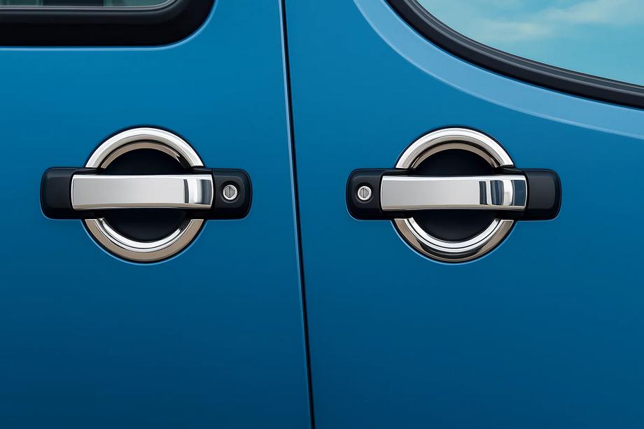 Fiat Doblo I 2005-2010 Couvre-poignées de Porte Chromés (4 pcs, Acier Inoxydable) Carmos - Acier Inoxydable Turc Photo 2
