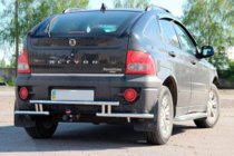 SsangYong Action 2005-2018 Protection Arrière AK005-2 (Inox) photo 3