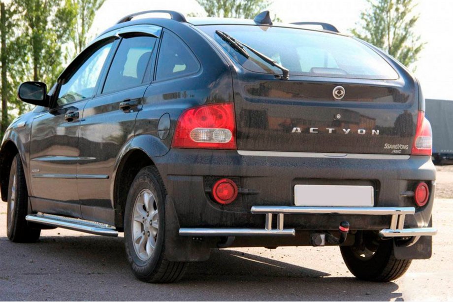 SsangYong Action 2005-2018 Protection Arrière AK005-2 (Inox) Image