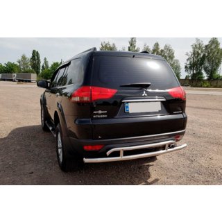 Protection arrière AK002-2 (2 pcs, inox) Mitsubishi Pajero Sport 2008-2015 photo 1
