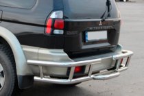 Mitsubishi Pajero Sport 1996-2007 Protection Arrière AK-Special (Inox) photo 1
