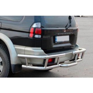 Protection Arrière AK-Special (Inox) Mitsubishi Pajero Sport 1996-2007 photo 1