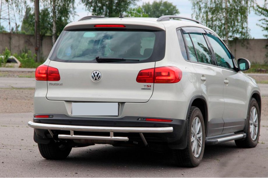 Volkswagen Tiguan 2007-2016 Protection Arrière AK002-2 (Inox) Photo 4