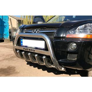 Pare-buffle WT004 (Inox) Hyundai Tucson JM 2004- photo 2