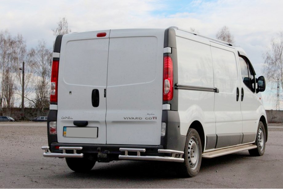 Nissan Primastar 2002-2014 Protection Arrière AK003-Plus-2 (Inox) Image